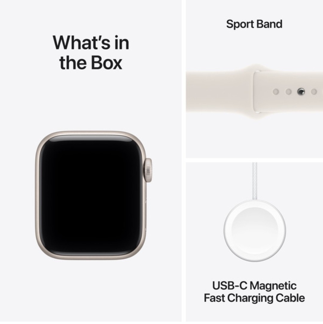 Apple SE 3 GPS 40mm Aluminium Case Starlight Sport Band Watch S/M