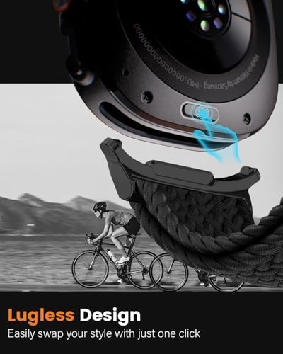 Stretchy Braided Sport Strap Compatible with Samsung Galaxy Watch Ultra 47mm Men