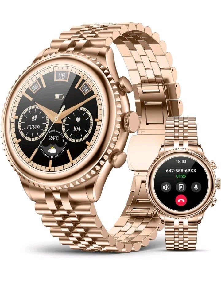 Smart Watch for Men, Rotating Dial (Axe-Cut Bezel) Smartwatch, 1