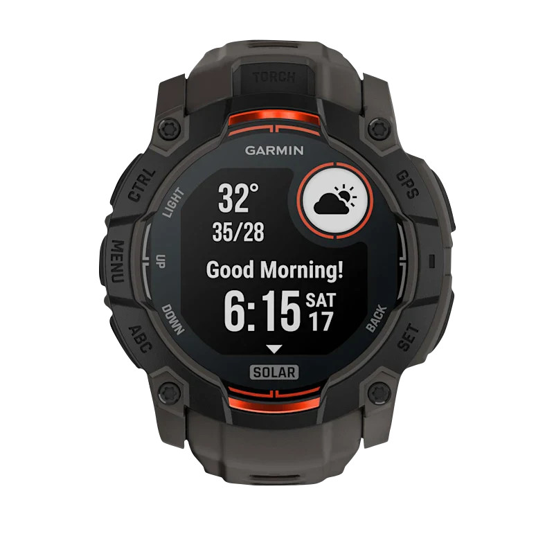 Garmin Instinct 3 Solar, (50mm) Black with Charcoal Band (010-02935-00) *
