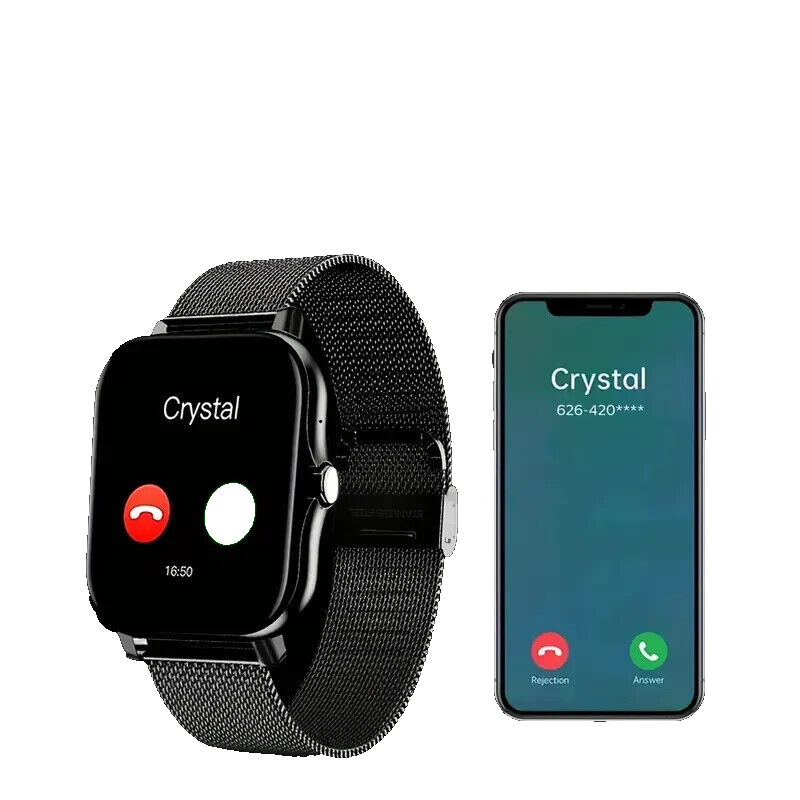 Bluetooth SmartWatch Men Women Fitness Tracker Heart Rate for Android iOS iPhone