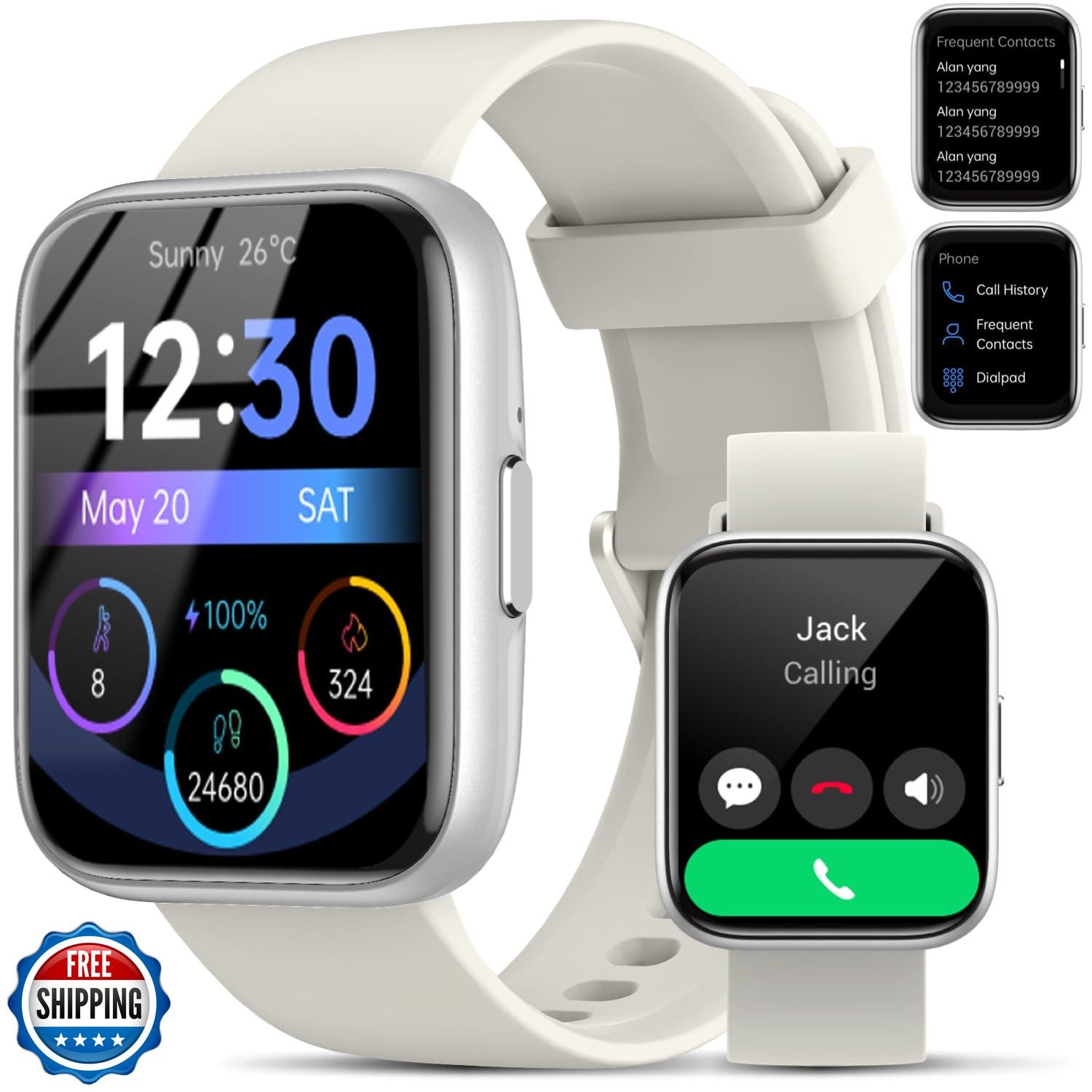 Smart Watch for Men Women – Answer/Make Calls/Quick Reply/AI Voice Assistant,