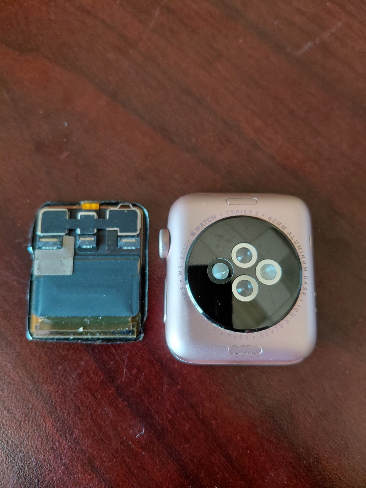 Apple Watch Series 2 42mm Rose Gold GPS Parts or Repair A1758