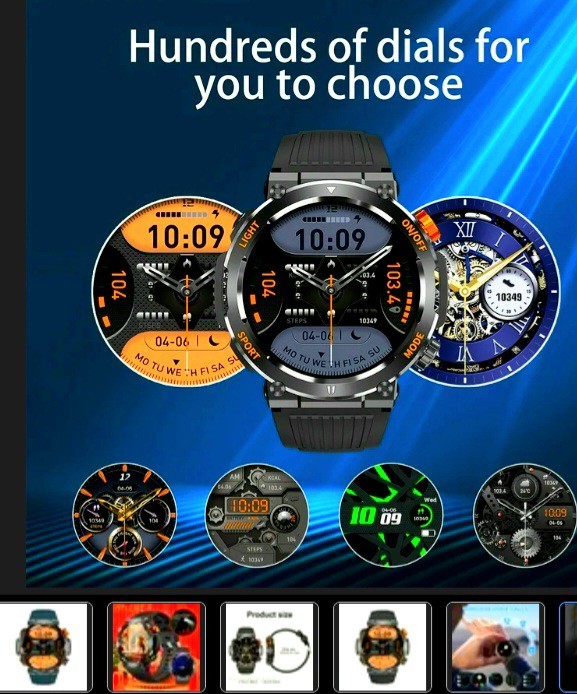 Smart Watch Bluetooth Call Outdoor LED Fitness Tracker Android iPhone