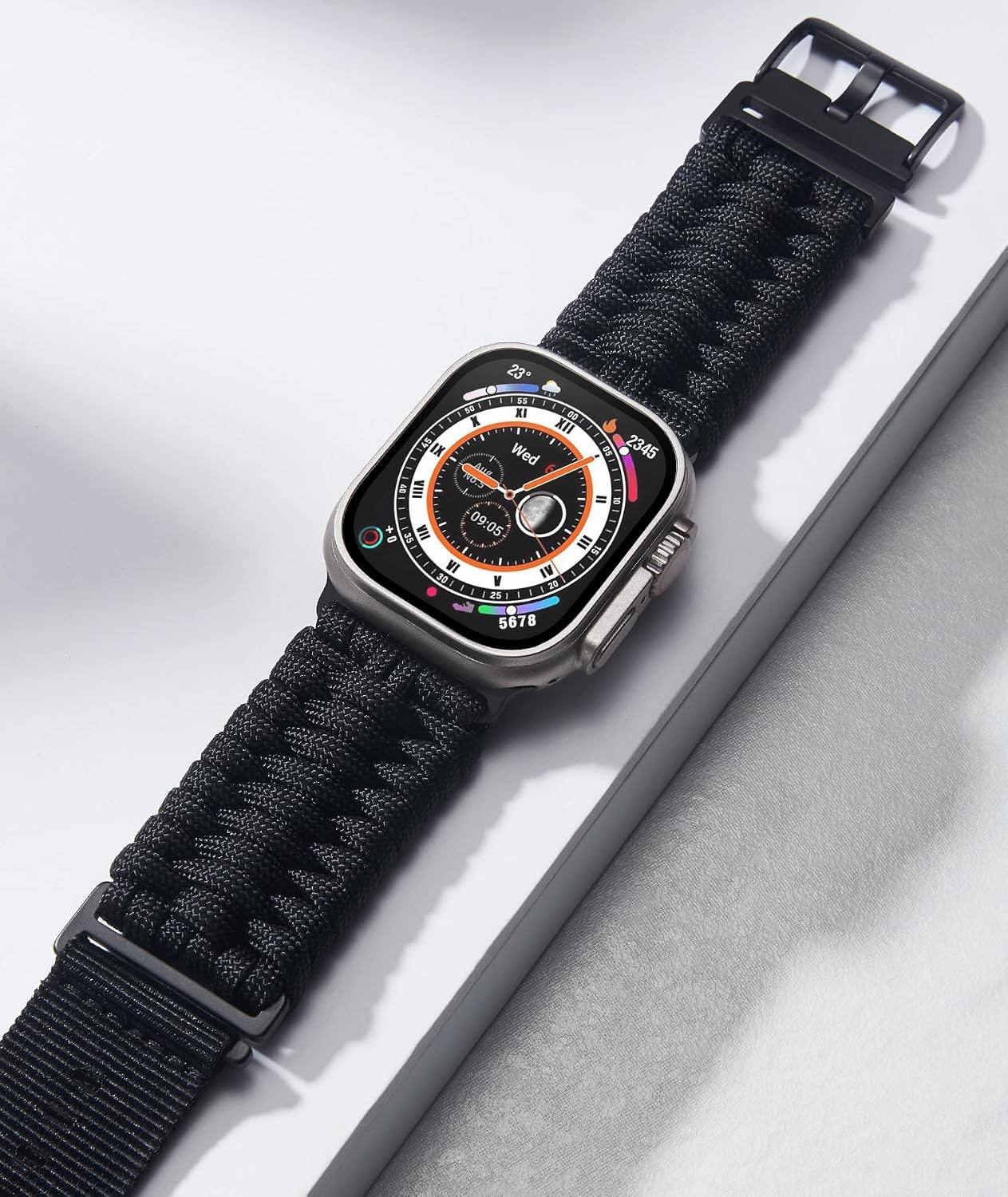 Braided Paracord Nylon Strap Compatible with Apple Watch 49mm Ultra3 Series 11