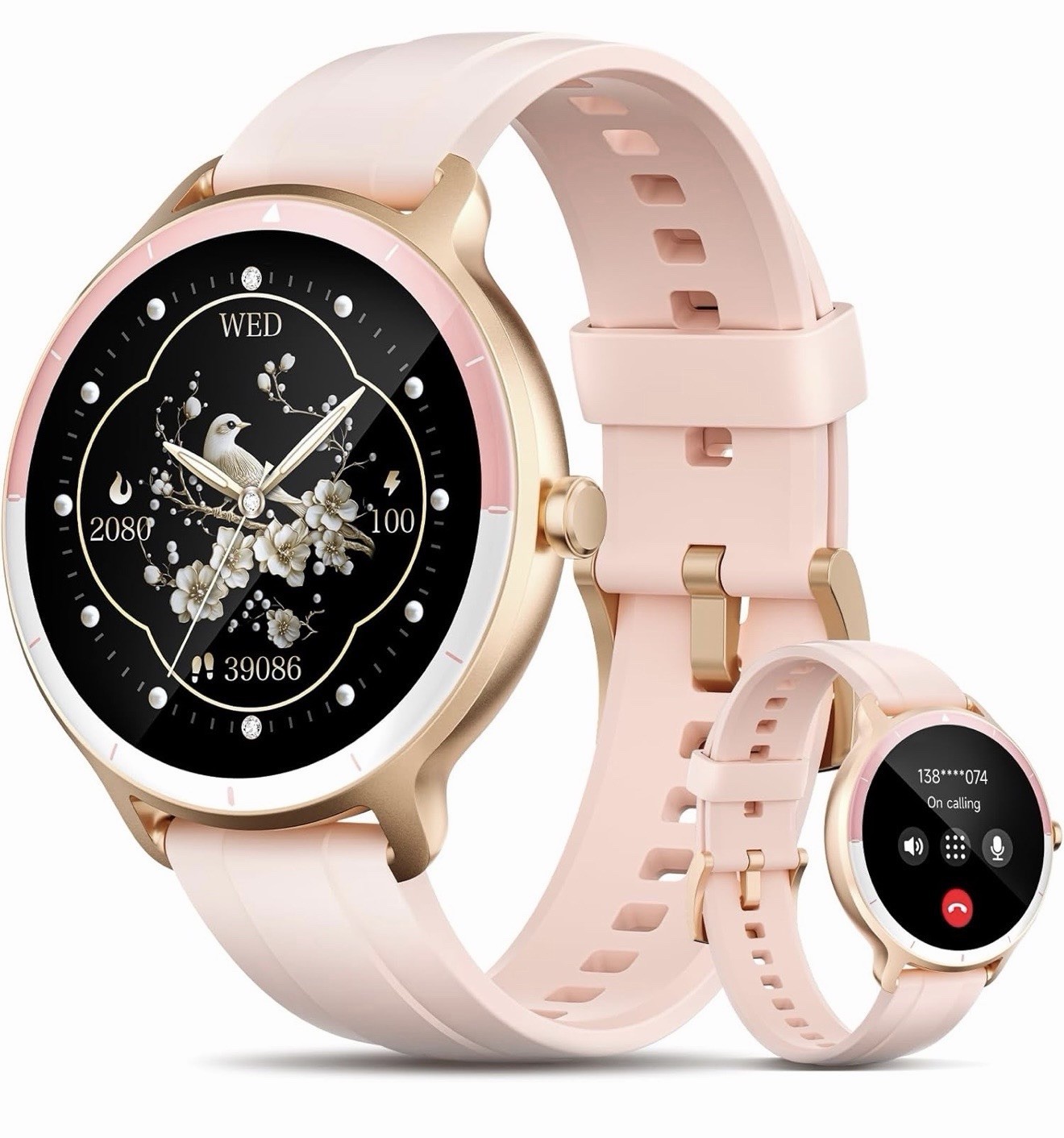 Smart Watch for Women with Bluetooth Calls & AI Voice Assistant, 1.27″ HD Fitnes