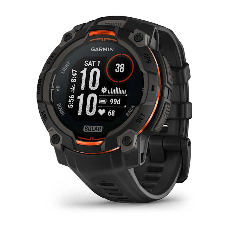 Garmin Instinct 3 – 45 mm, Solar Black with Black Band (010-02934-00)