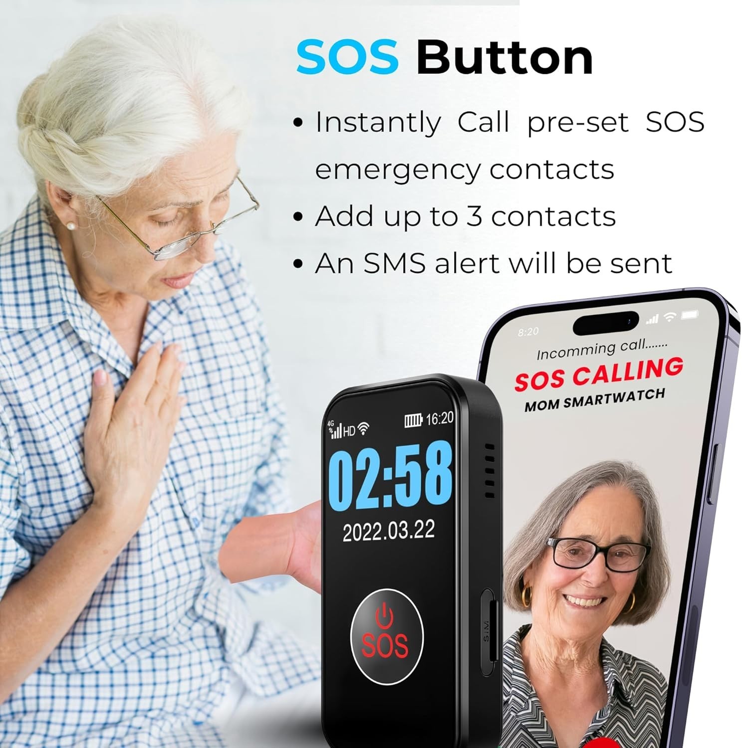Medical Alert Pendant for Seniors — Alerts Go Direct to Family, No Call Cente…