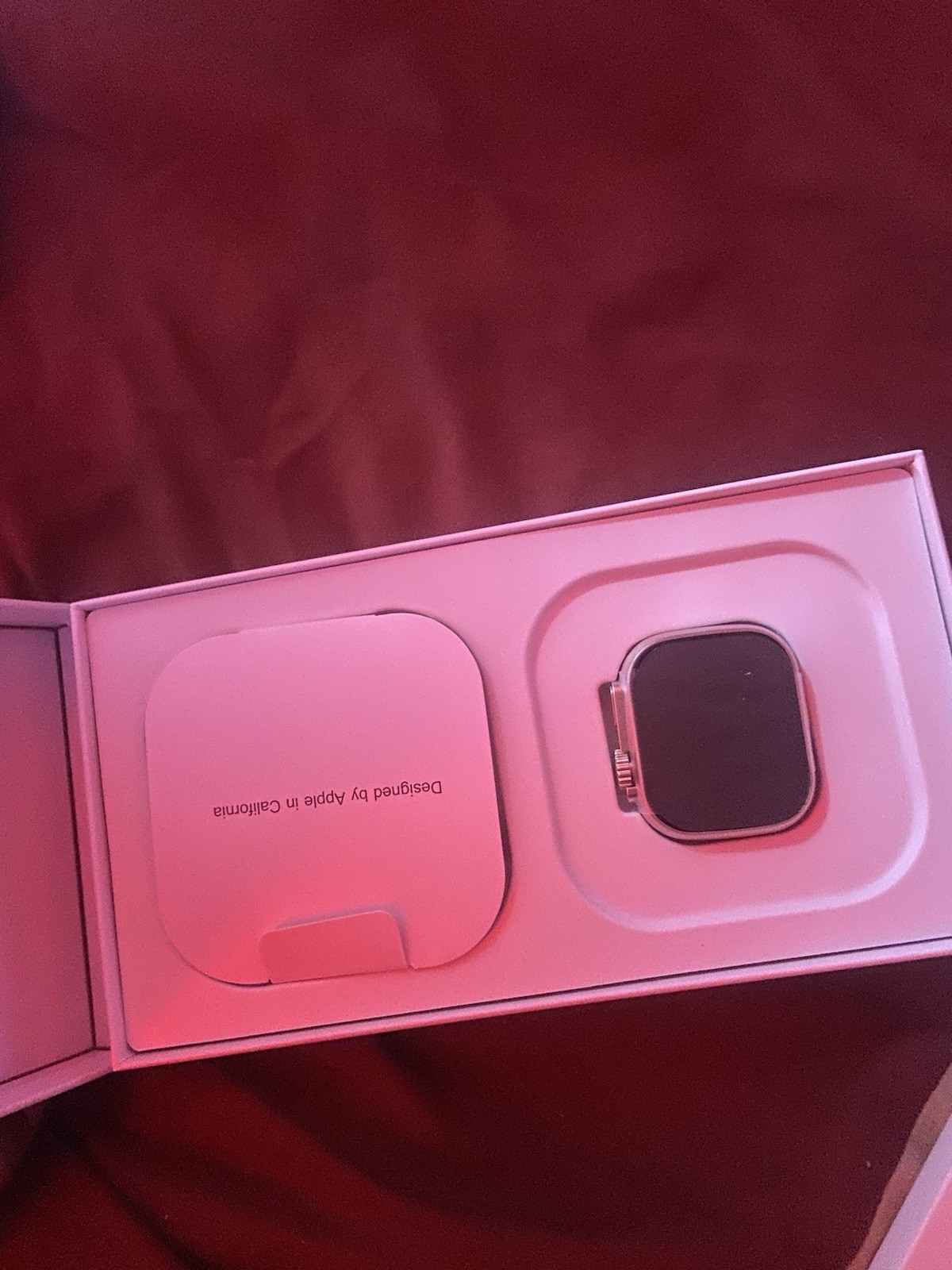 Apple Watch Ultra 49mm Titanium Silver GPS 32GB Unlocked Orange Silicone Band