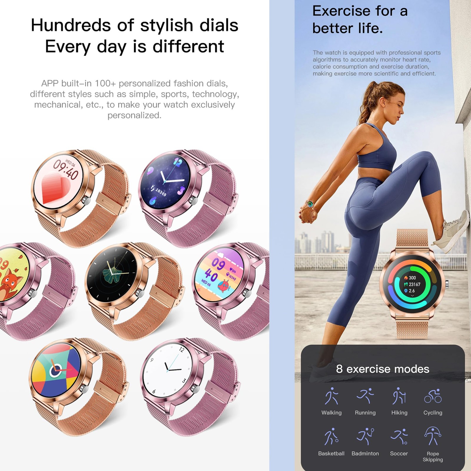Smart Watch (Answer/Make Calls) for Women, 1.27″ AMOLED Smartwatch for Androi…