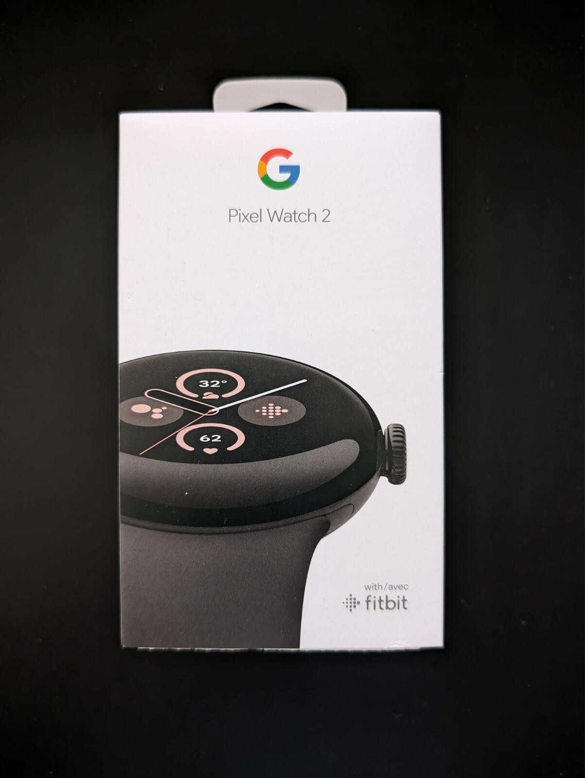 Google Pixel Watch 2 Matte Black with extra Two-Tone Leather Porcelain Band