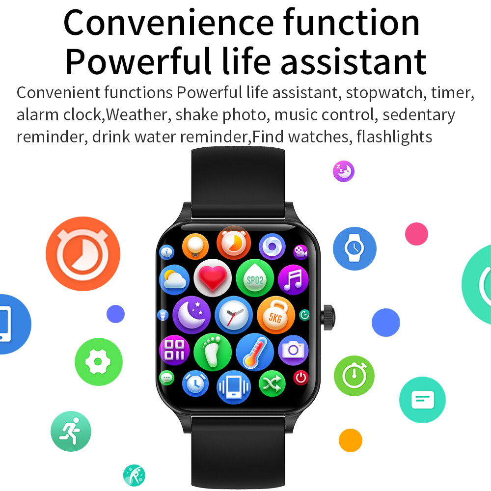 Gray Smart Watch – Great for Fitness Workouts, Daily Life & Office Wear
