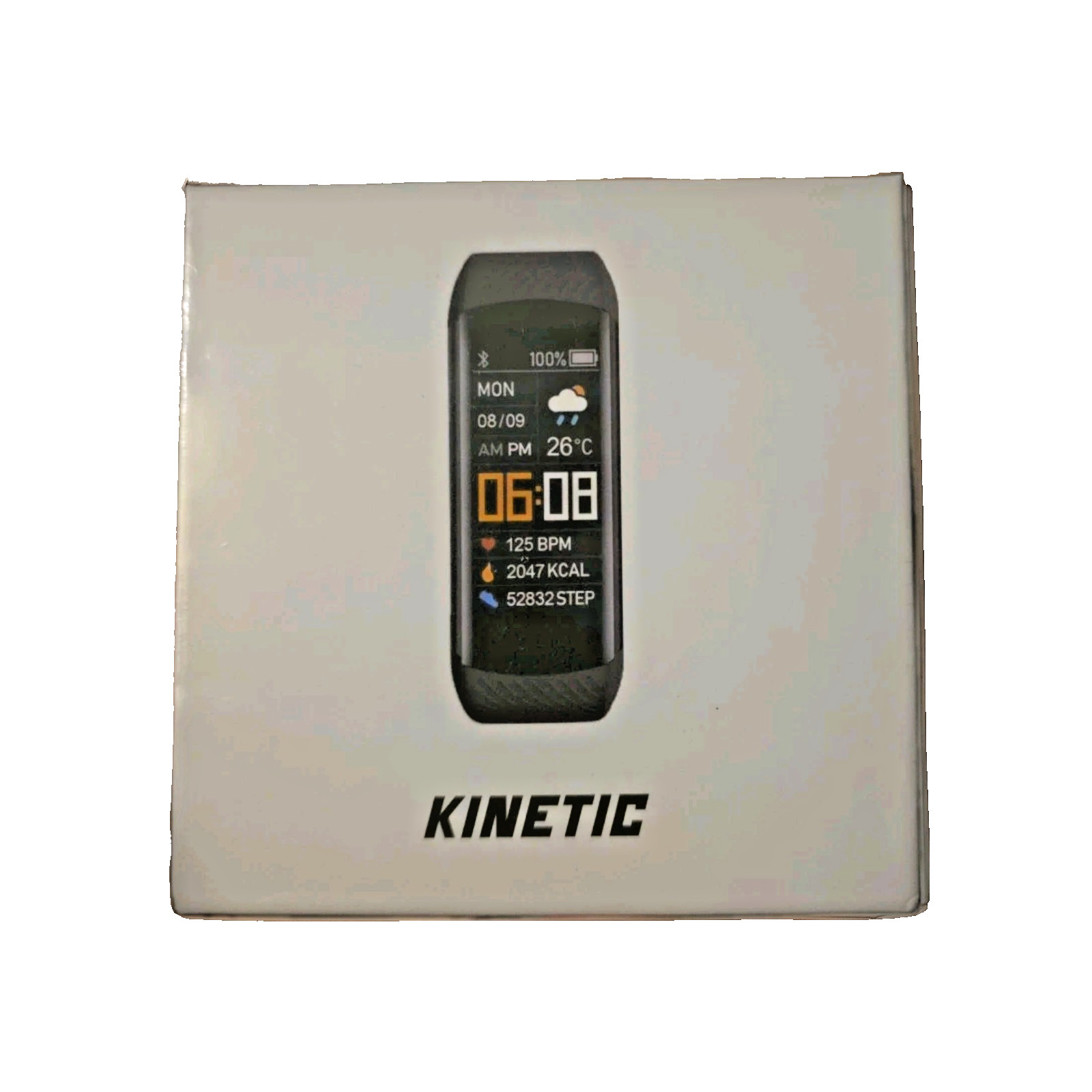 Kinetic Fitness Tracker Smartwatch With Heart Rate Sleep O2 weather Monitor B6