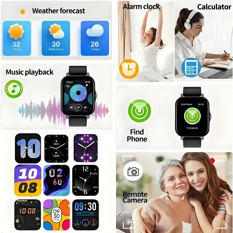 Pink Smart Watch 1.83″ HD Touch Screen Text/Make/Receive Calls Fitness Tracker