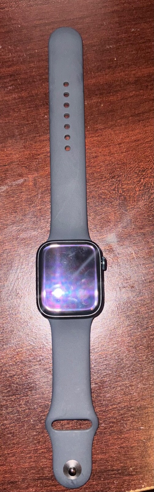 Apple Watch Series 9 45mm Aluminum Case with M/L Sport Band – Midnight (GPS)…