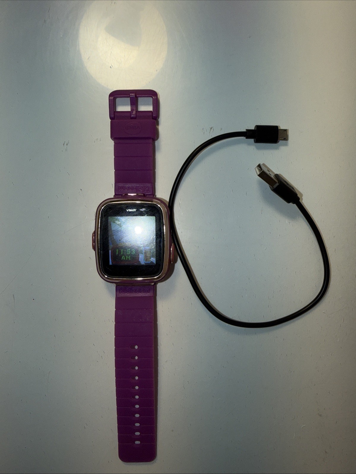 Vtech Kidizoom Smart Watch #1716 Purple Interactive Games Camera ~Tested Works~