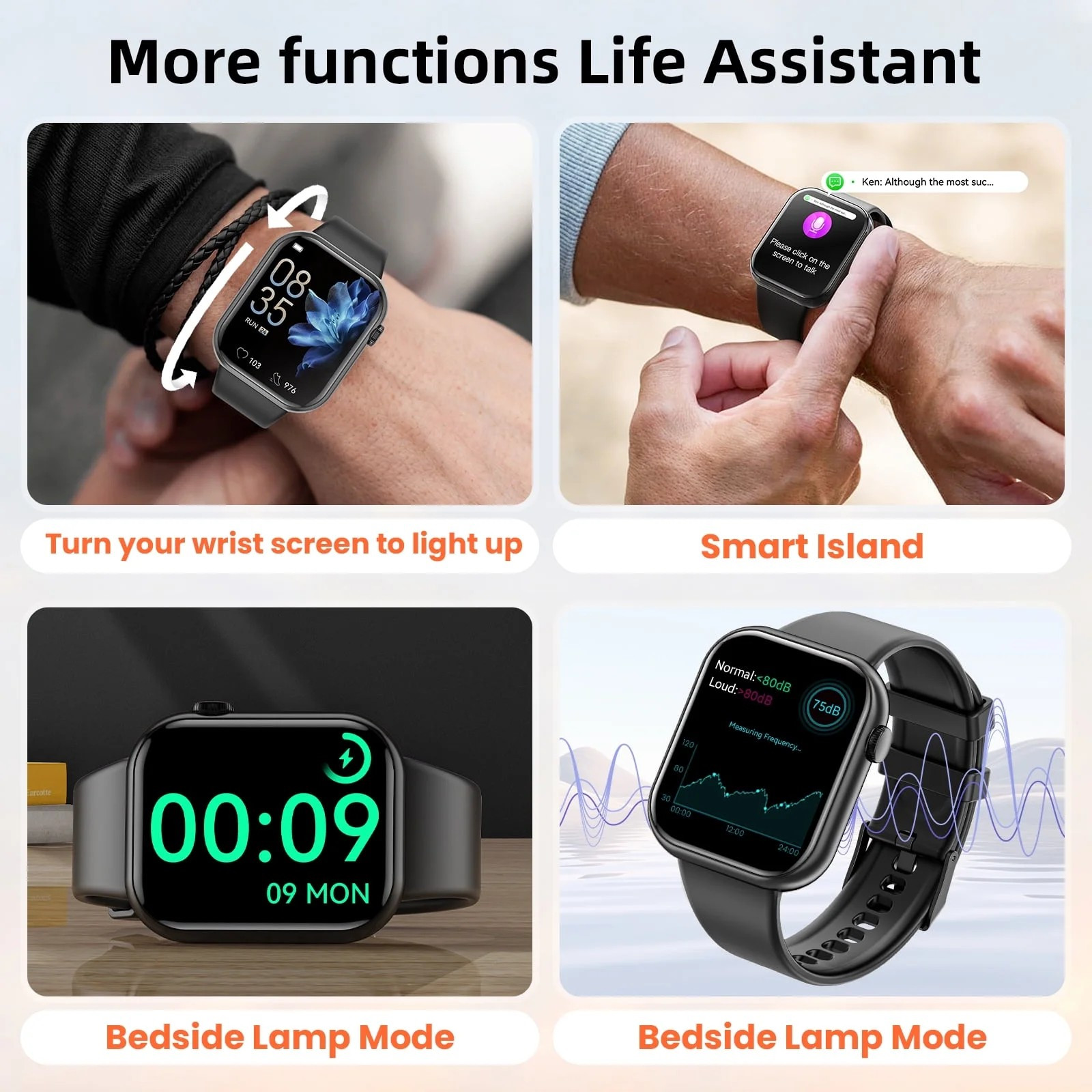 Mingdaln 1.85″ HD Men Women’s Smart watch – Answer Make Calls – 10 Days Standby