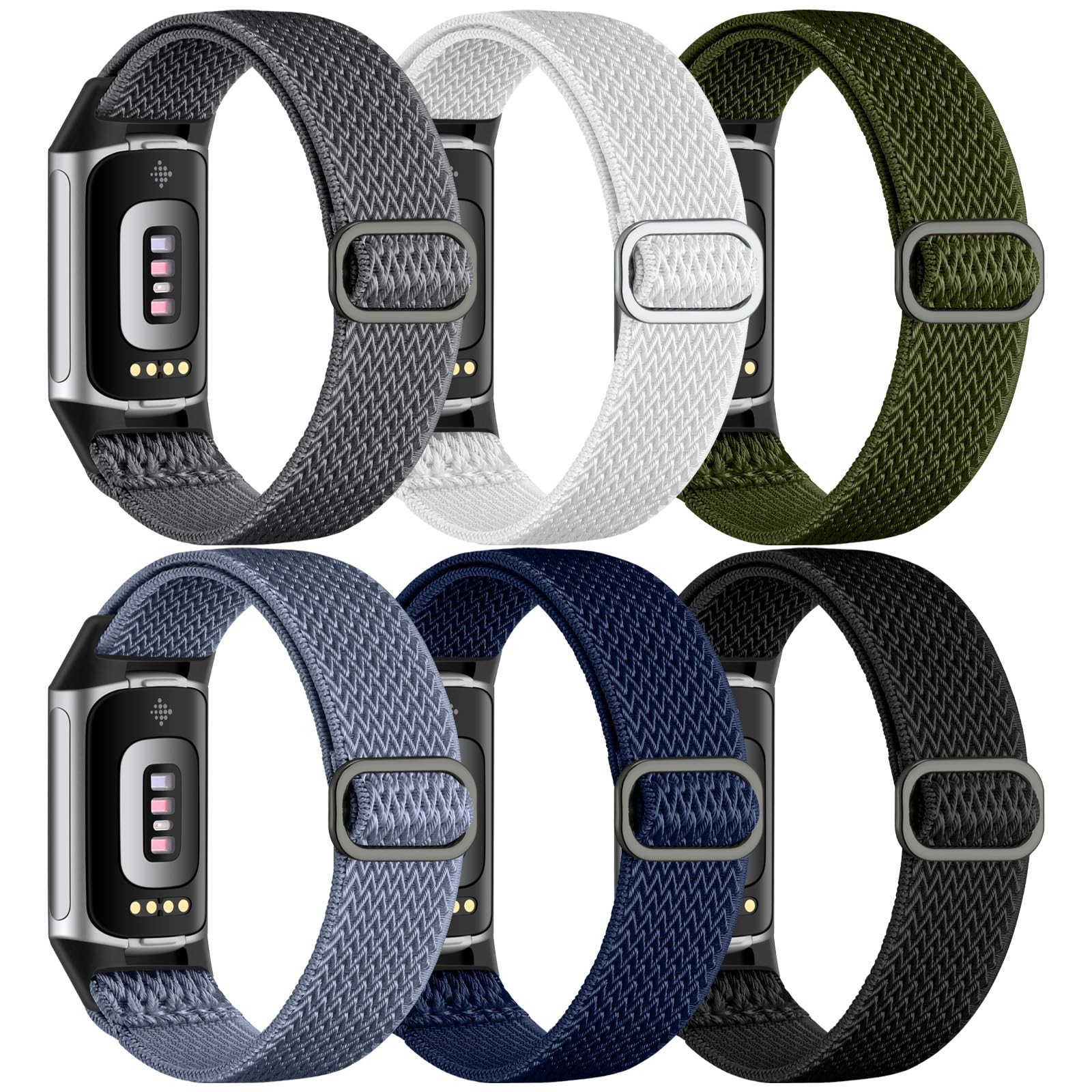 with Fitbit Charge 5 Bands/Fitbit Charge 6 Bands Men , Soft Adjustable Elasti…