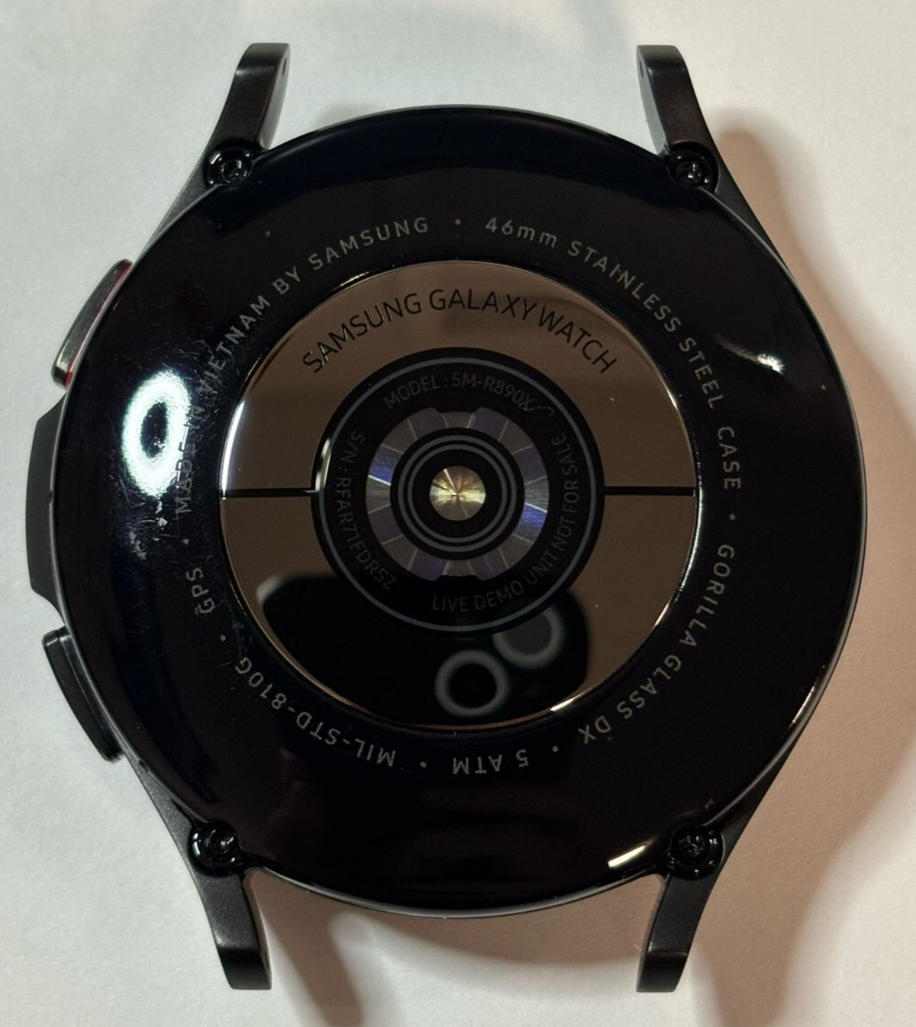 NO POWER Samsung Galaxy Watch 4 Classic 46mm R890 GPS W/ Black Ridge Sport Band