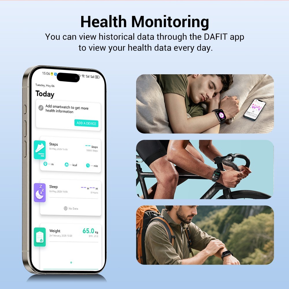 Smart Watch Men Sport Watch for Android with Blood Pressure Heart Rate Monitor