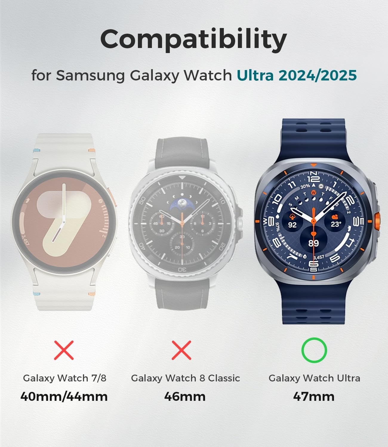 360° Full-Body Metal Case with Screen Protector for Galaxy Watch Ultra 47mm Bump