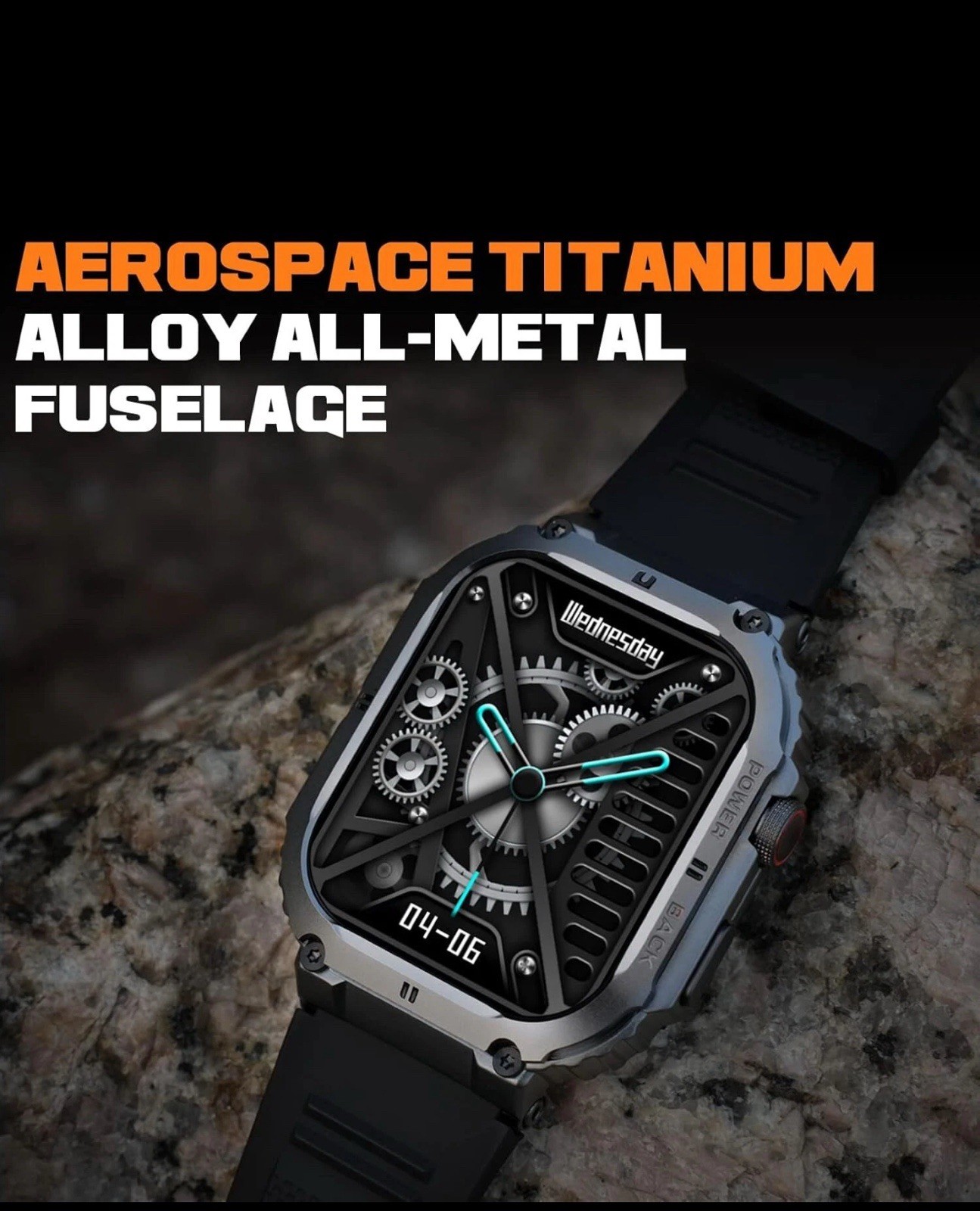 Tactical Smartwatch Fitness Tracker Call Text for Sony Xperia 1 IV Waterproof