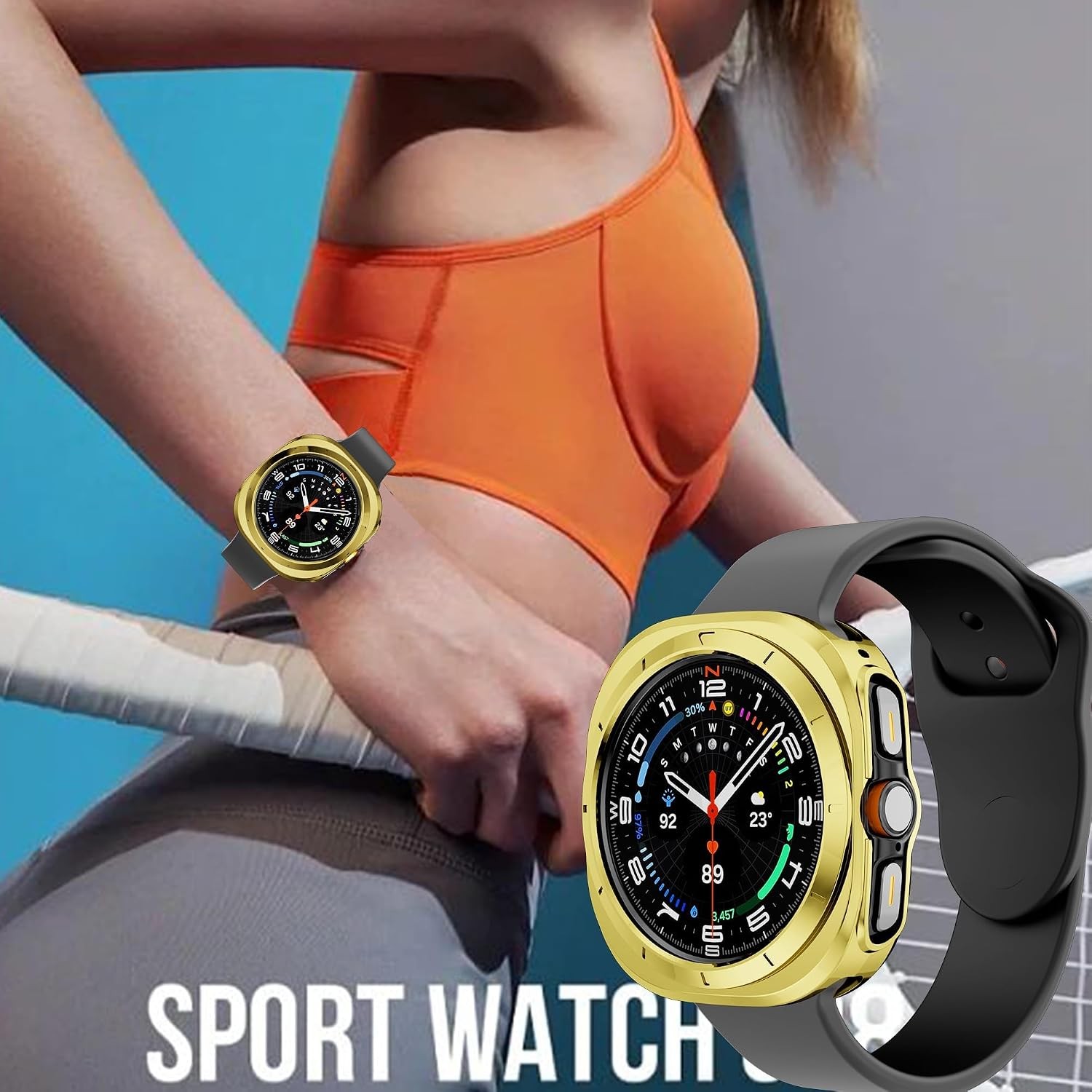 5 Pack Case for Samsung Galaxy Watch Ultra 47mm Scratch Resistant TPU Bumper