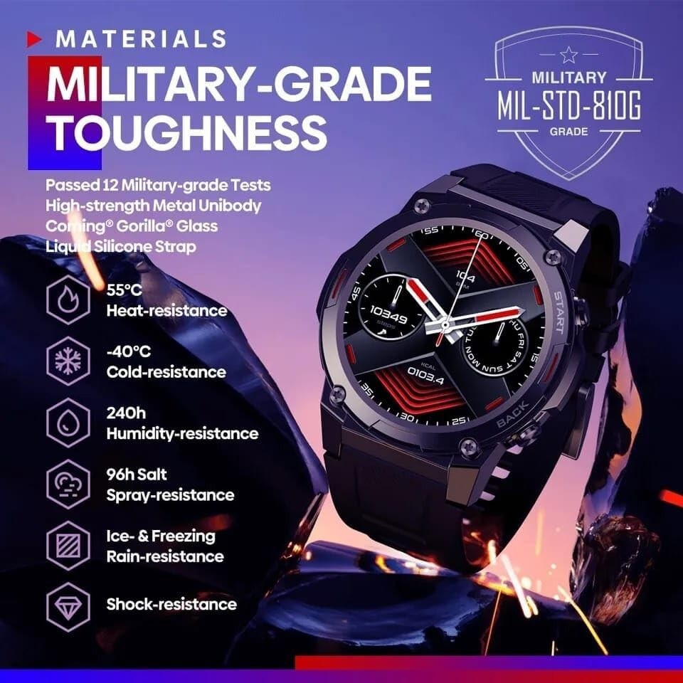 Vibe 7 PRO Voice Calling Smart Watch 1.43 Inch AMOLED Display Hi Fi Phone Calls