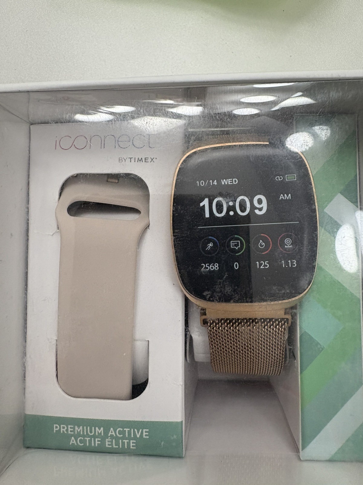iConnect by TIMEX Premium Active Gold Smartwatch TW5M39000 With Extra Band