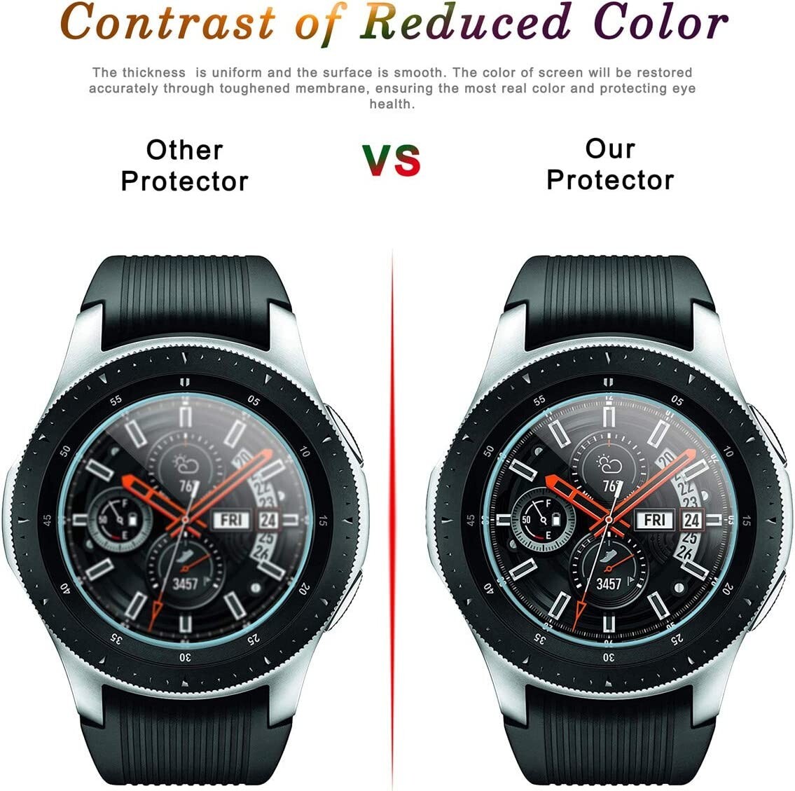 Samsung Gear S3 Screen Protector Tempered Glass Frontier/Classic Smart Watch 4Pc