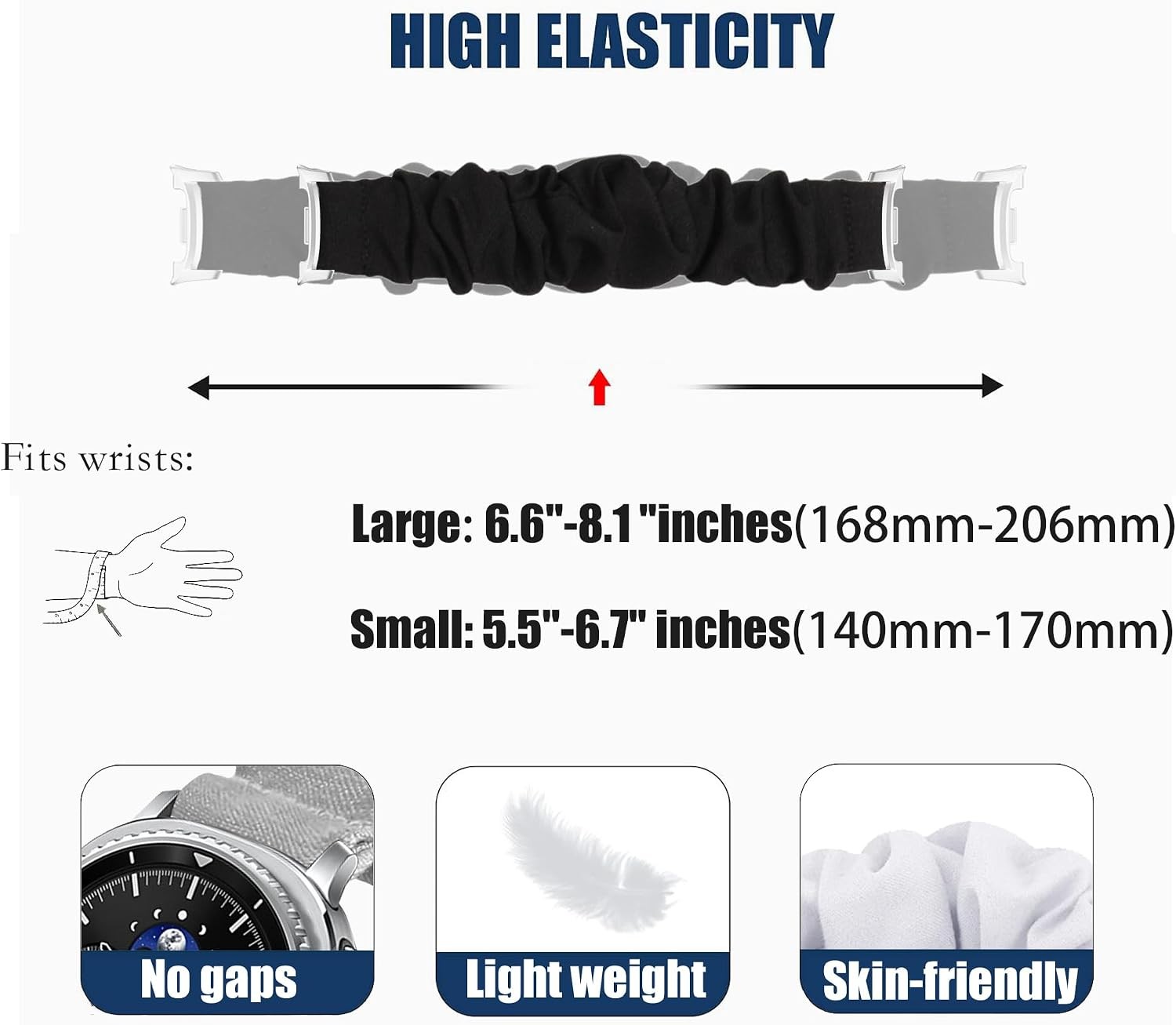 Scrunchie Band Compatible with Samsung Galaxy Watch 8 40mm 44mm