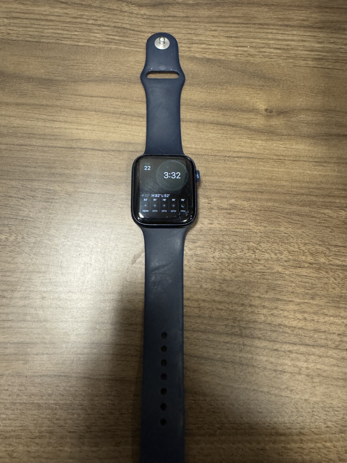Apple Watch Series 6 44 mm Blue Aluminum Case with Deep Navy Sport Band…