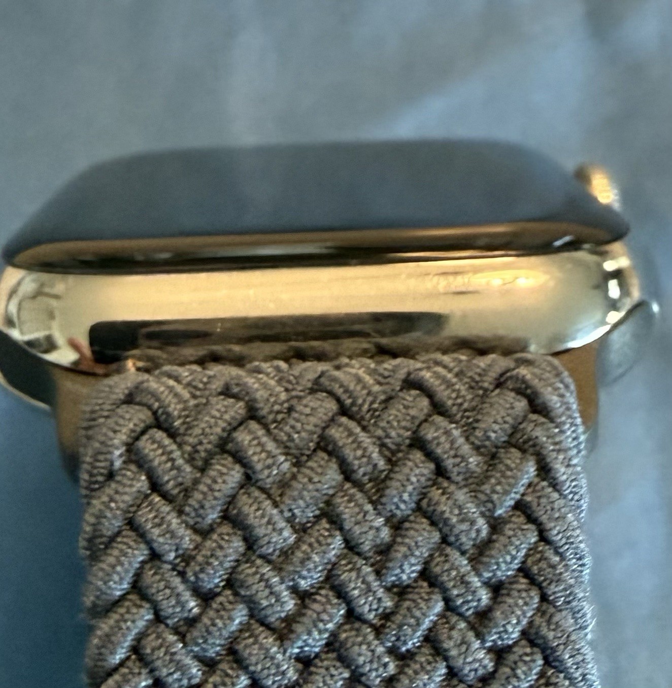 Apple Watch Series 7 GPS & LTE 45mm Stainless Steel Silver Case Green Nylon Band