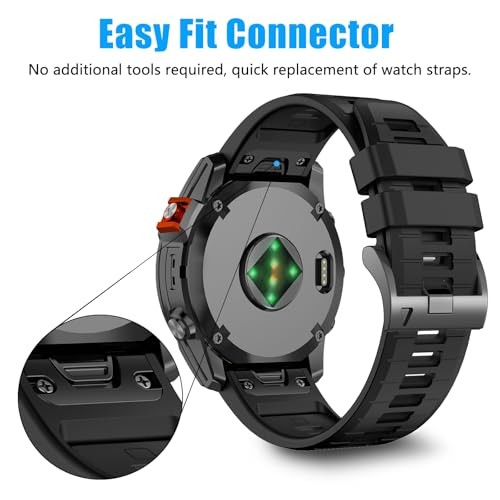 Soft Silicone Strap Compatible with Garmin tactix8 Fenix8 51mm Men Women Sport W