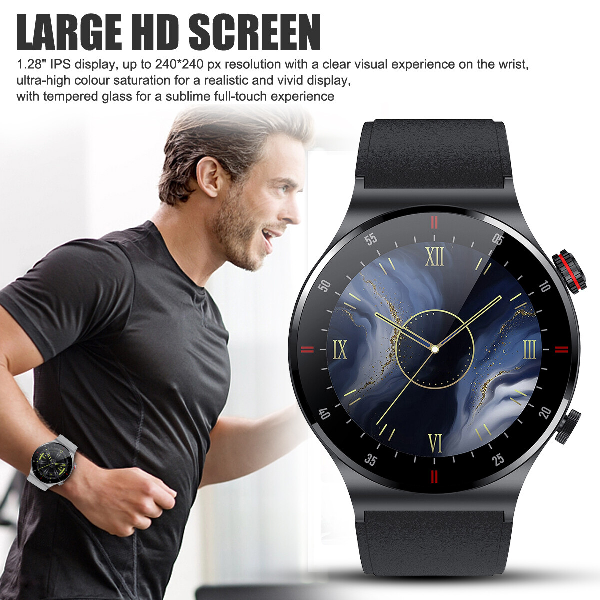 New Smart Watch Men Waterproof Smartwatch Bluetooth for iPhone Android Samsung A
