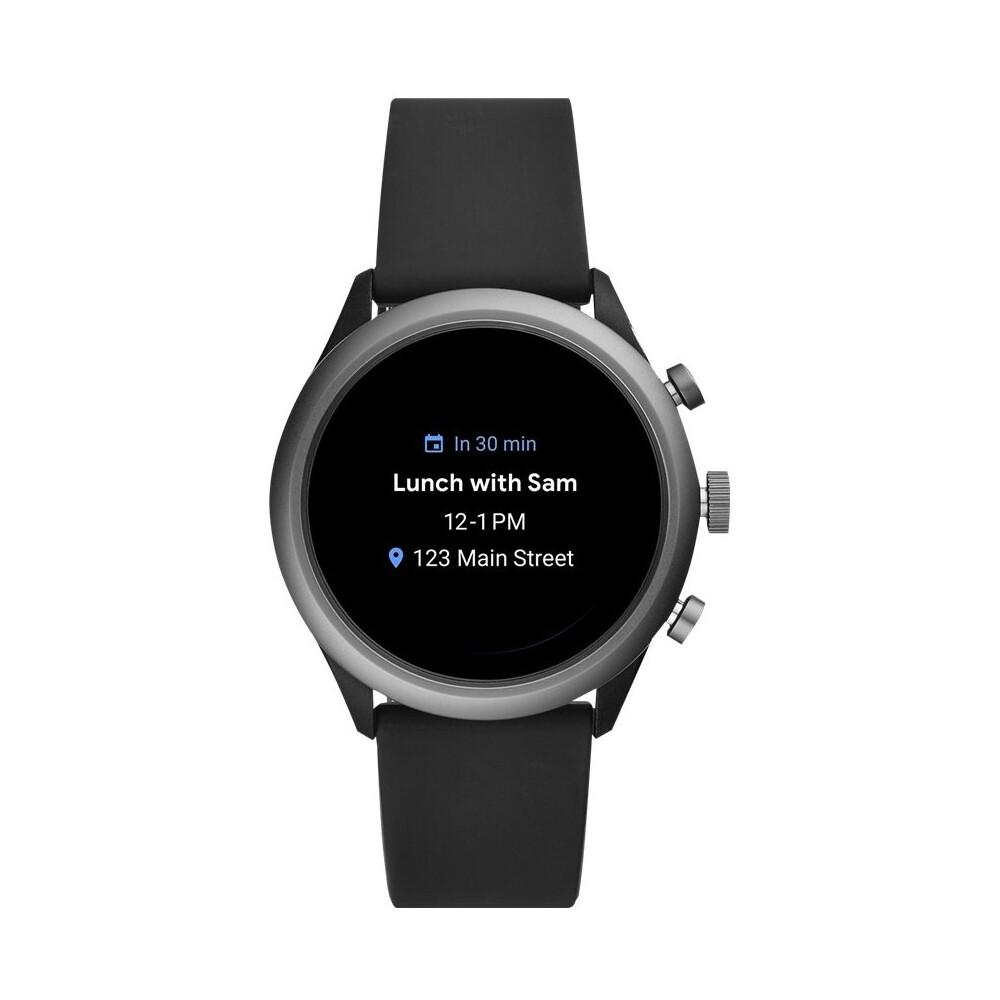 $275 MSRP~ Fossil Men’s FTW4019 Black Aluminum Sport Smartwatch- Factory Sealed