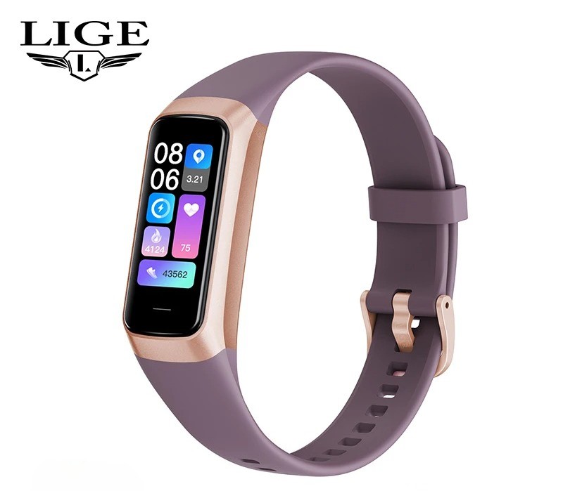 LIGE 1.1″ AMOLED Smart Watch, Heart Rate Monitor, Waterproof Fitness