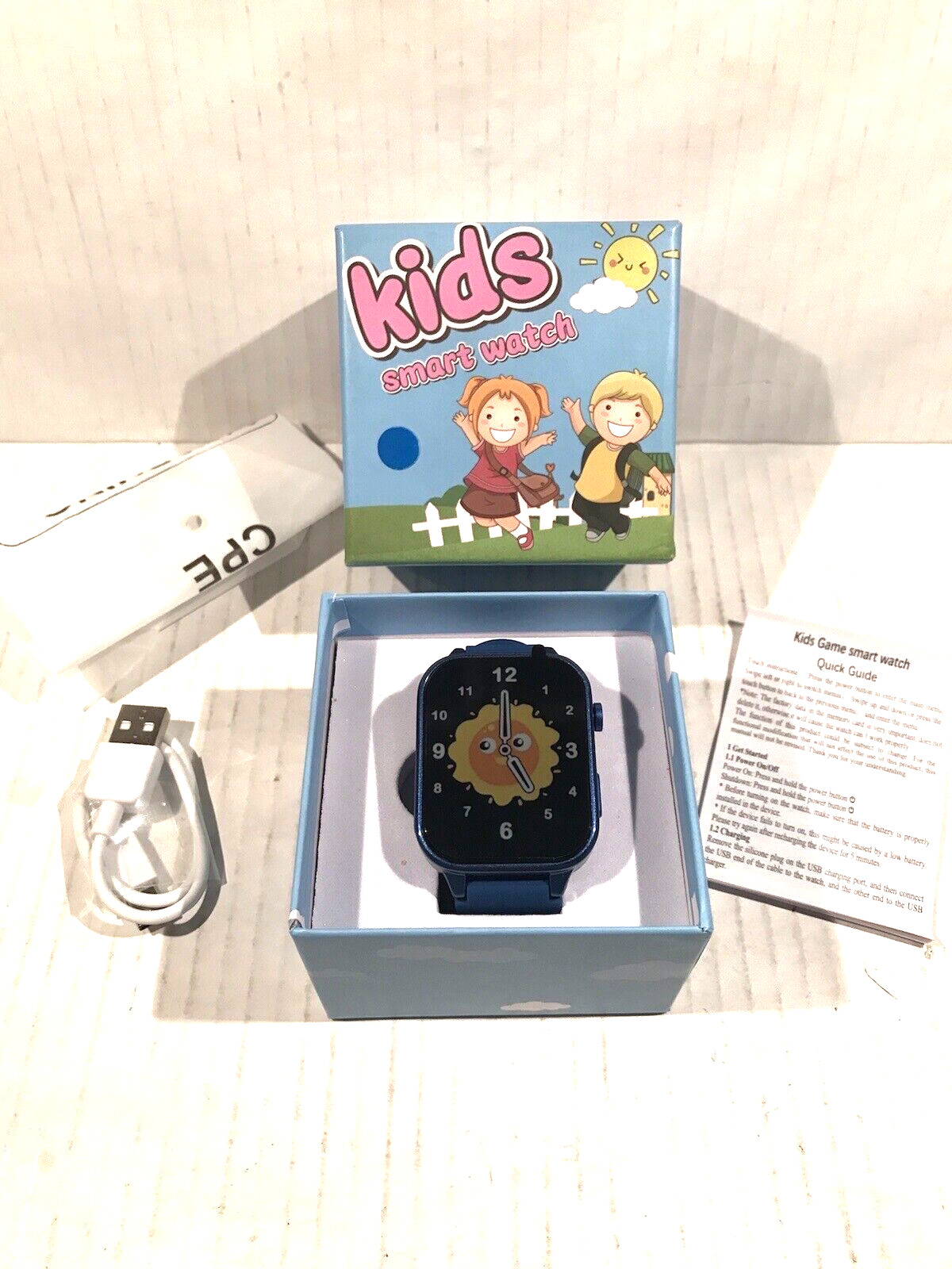 Smart Watch for Kids Blue with Games HD Touch Screen Multiple Function NEW
