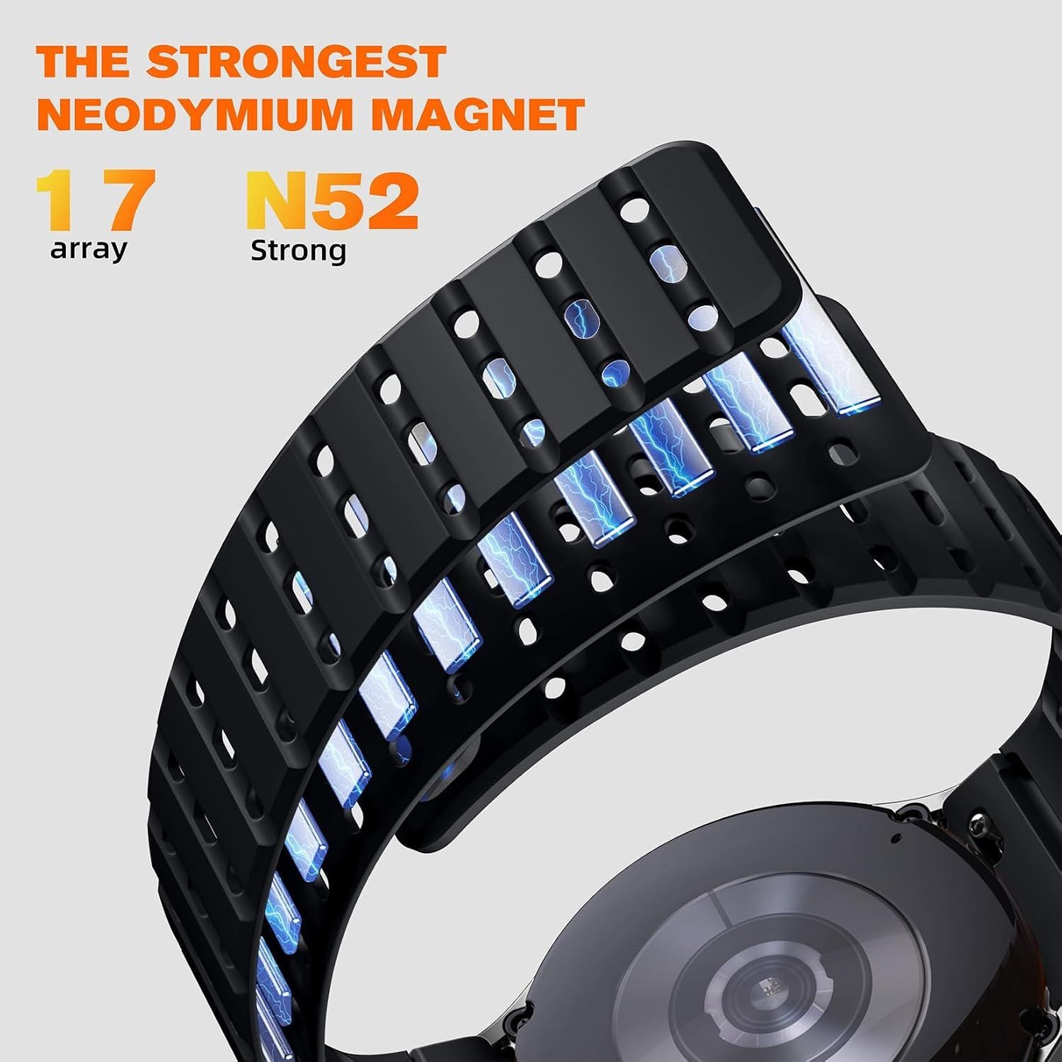 Breathable Magnetic Silicone Band for Samsung Galaxy Watch 6 40mm & 44mm