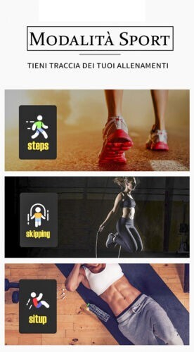 2023 SMARTWATCH SmartBand per ANDROID DONNA UOMO notifiche APP FITNESS NUOVO