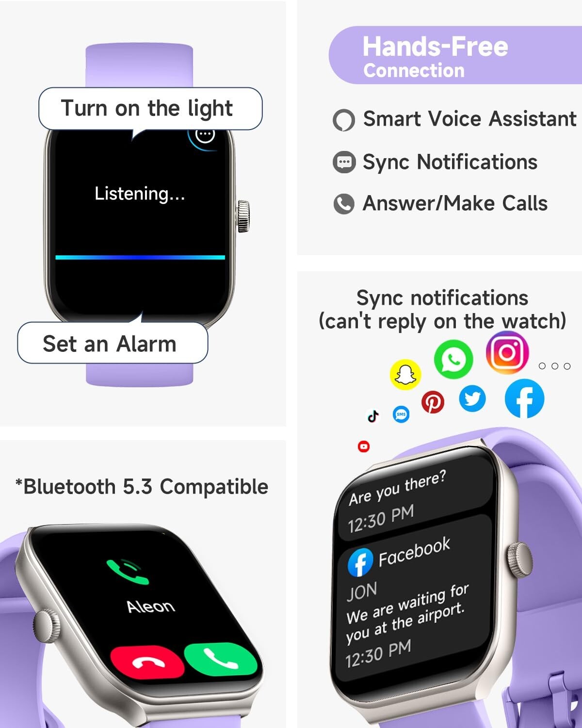 2025 Smart Watch For Men/Women, Waterproof Smartwatch Bluetooth iPhone Samsung