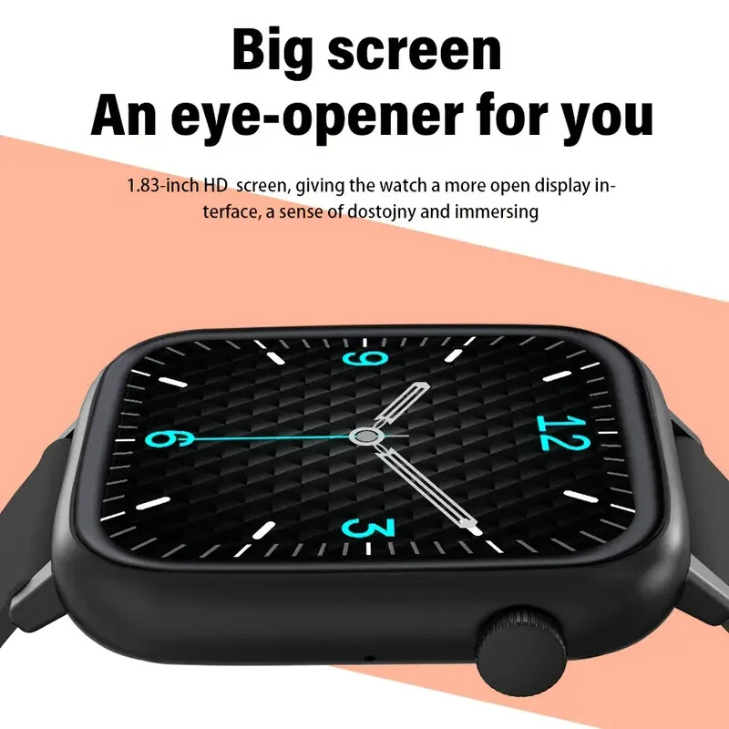 Pink Smart Watch 1.83″ HD Touch Screen Text/Make/Receive Calls Fitness Tracker