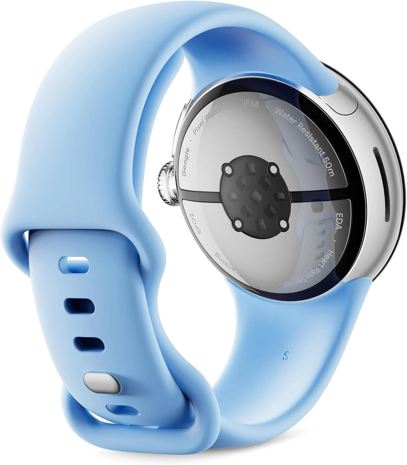 Google Pixel Watch 2 LTE – Polished Silver Case/Bay Active Band Sealed