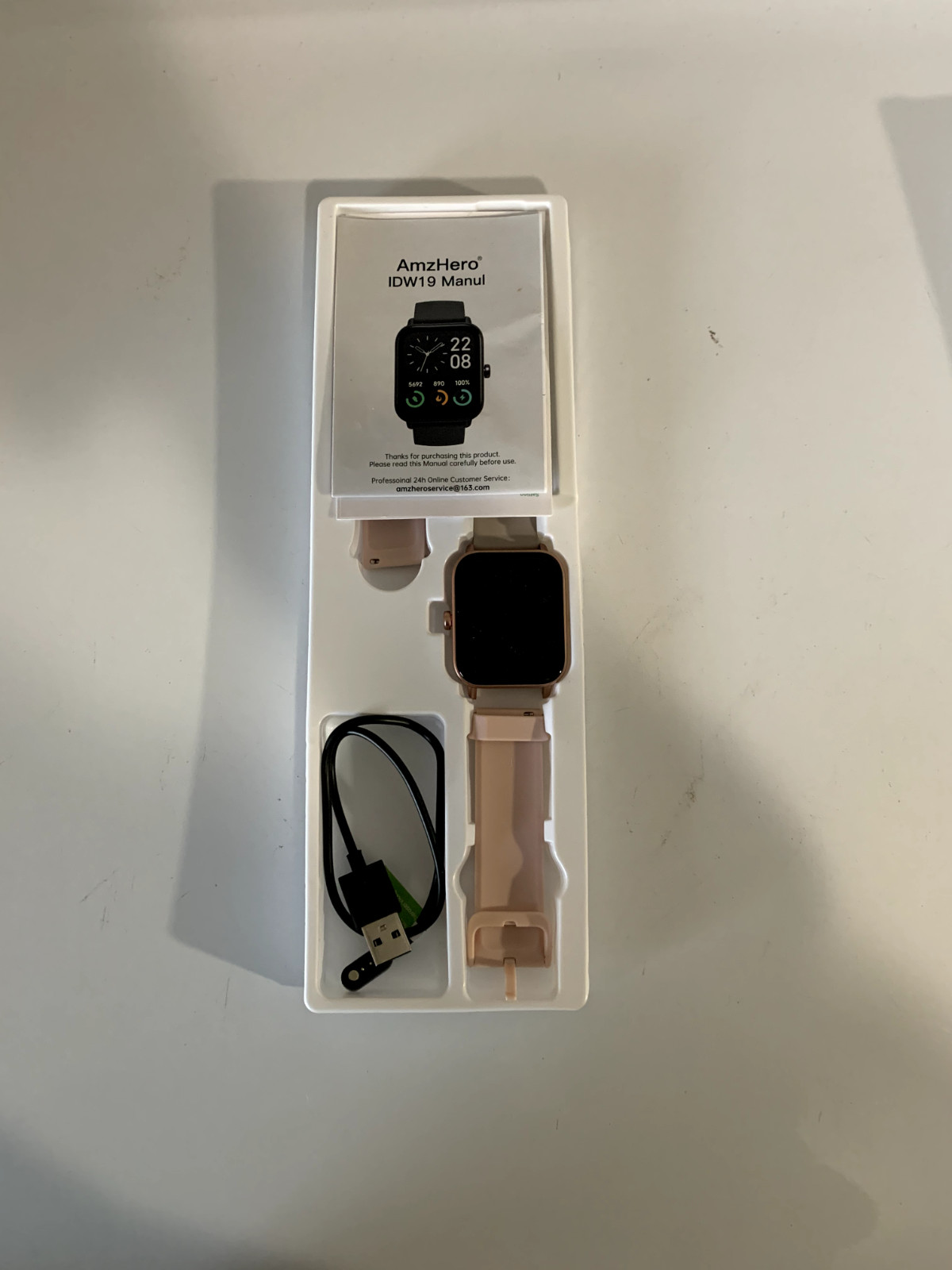 AmzHero IDW19 Black 1.8 Inch TFT Display Heart Rate Monitor Fitness Smartwatch