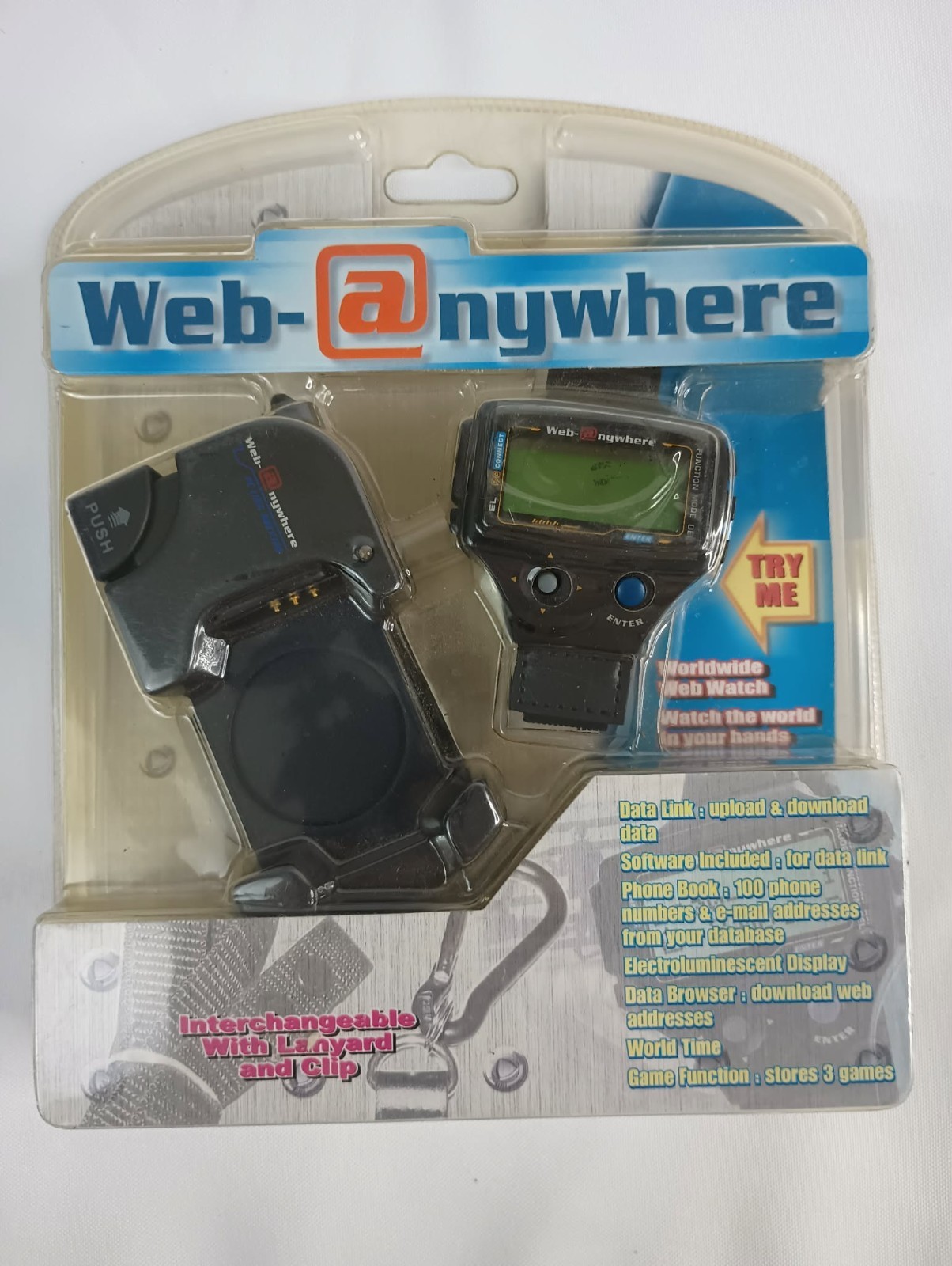 Web-anywhere Interchangeable Worldwide Web Watch Data Browser New Sealed Vintage