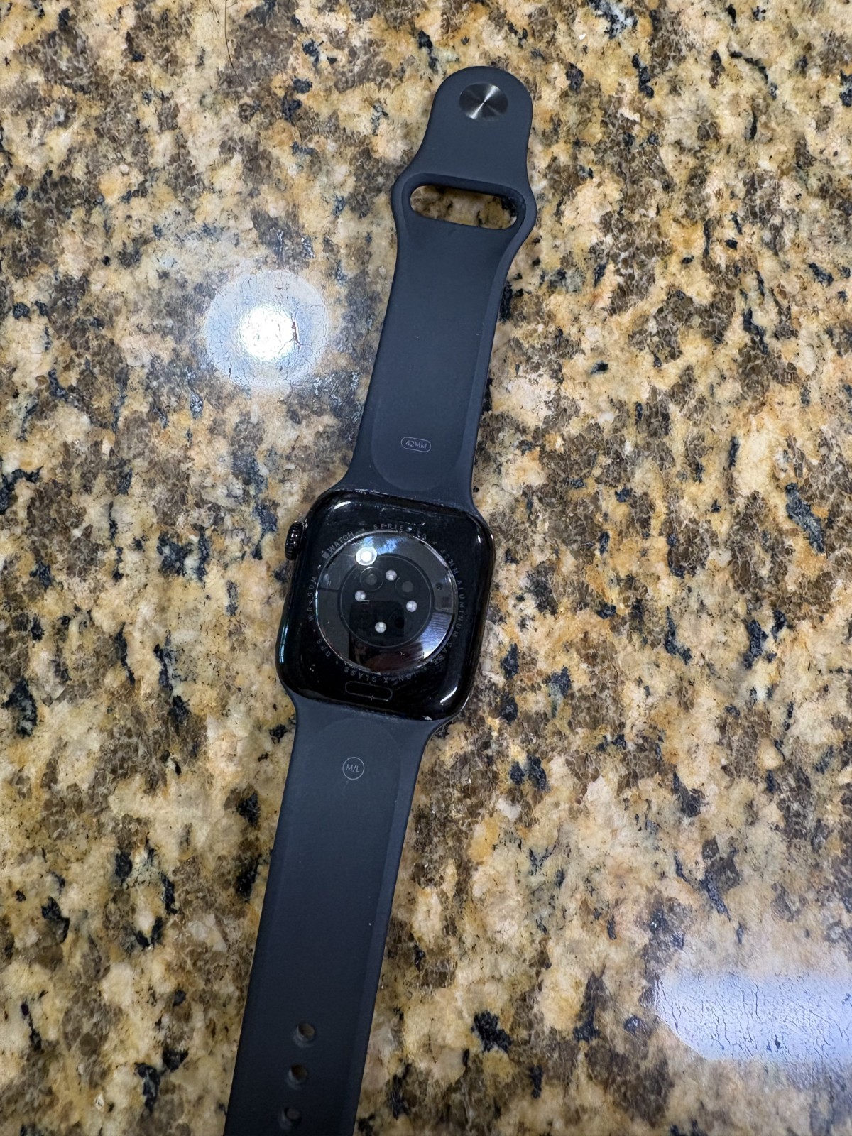 Apple Watch Series 10 42mm Jet Black Aluminum GPS Black Sport Band M/L