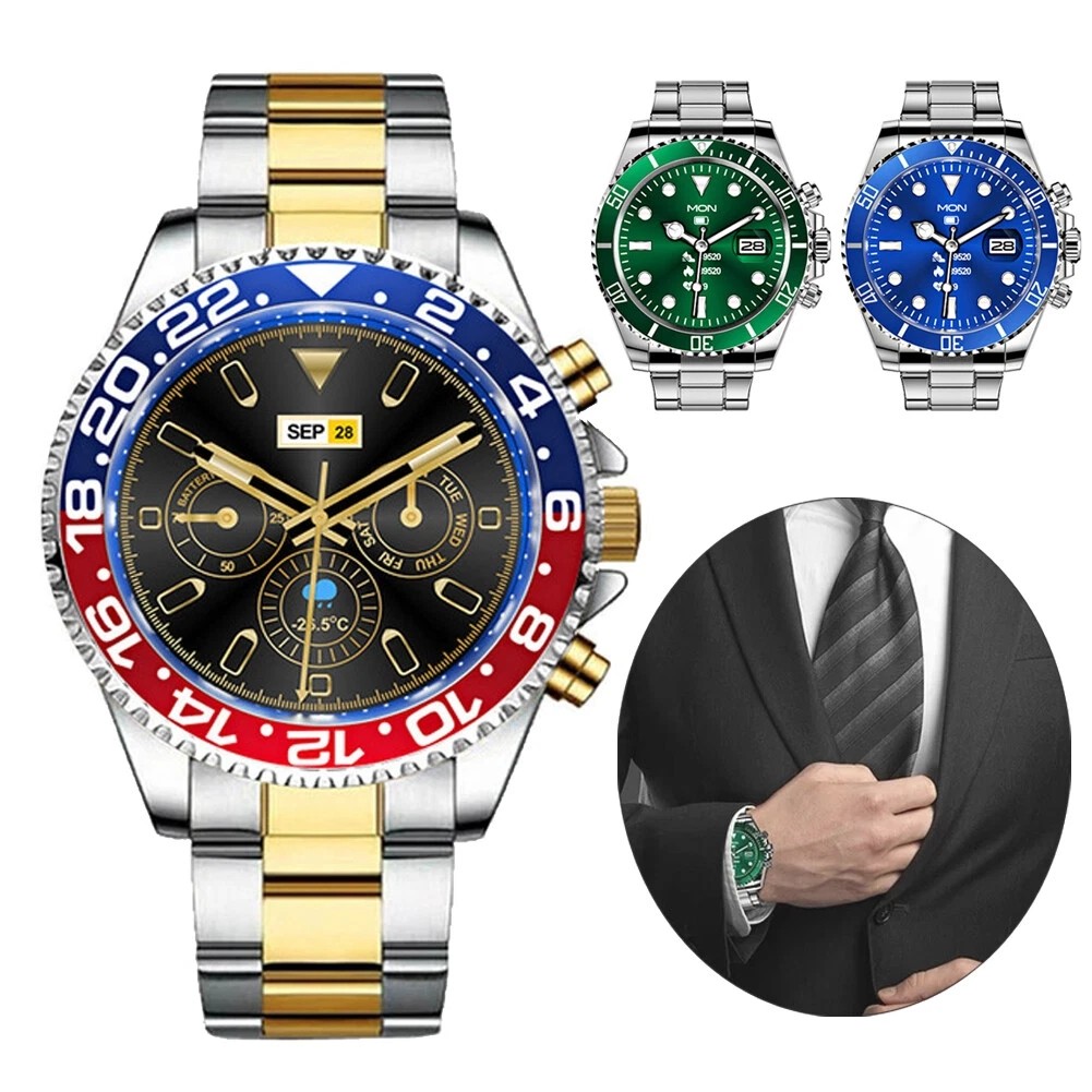 Smartwatch Men’s Watches Stainless Steel Fashion Luxury Watch Health Monitoring