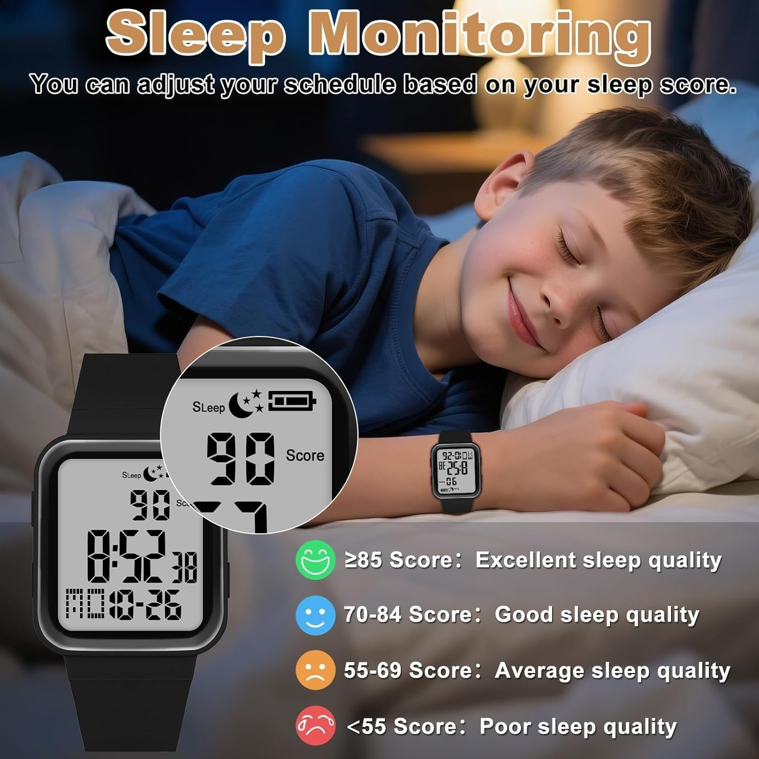 User-Friendly Digital Watch for Active Lifestyles – Fitness Tracker with Alerts