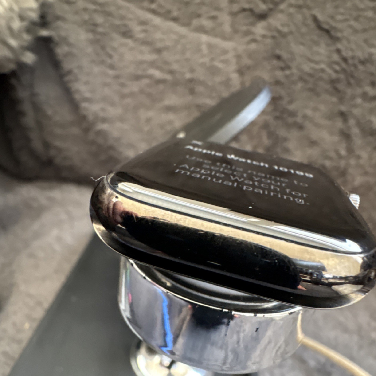 Apple Watch Series 7 45mm Stainless Steel Case with Black Stainless Steel Band