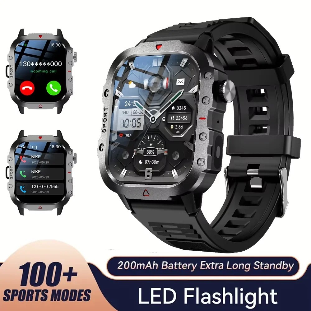2.01″ HD AMOLED Smart Watch Fitness Tracker Bluetooth Call Voice Assistant Gift